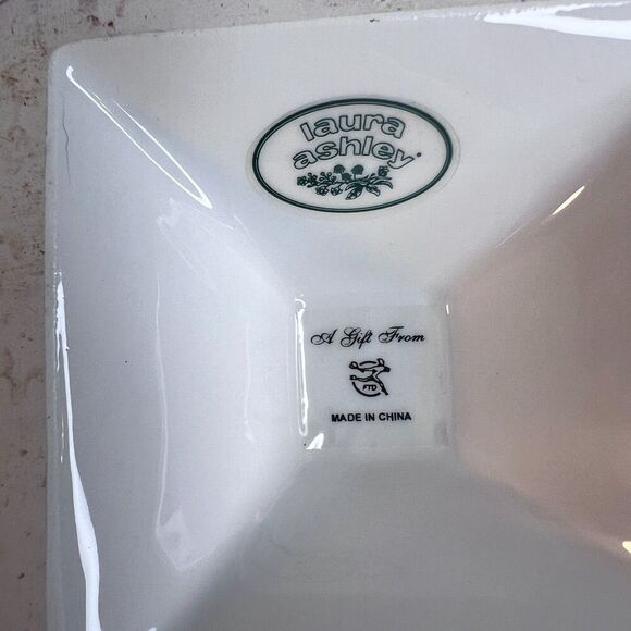 Laura Ashley FTD Floral Ceramic Square Pedestal Vase French Cottage Core Chintz - Picture 8 of 11